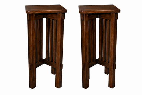 Mission Spindle Side Table / Plant Stand