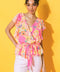 FADED VIEW WOVEN TOP