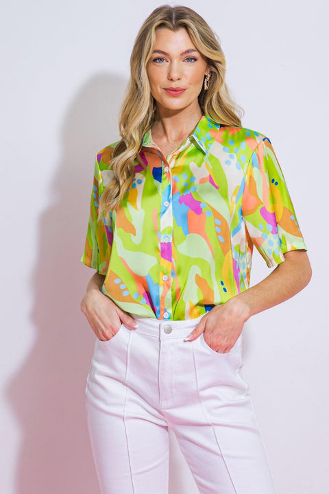 UP FOR ANYTHING WOVEN TOP