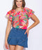 ON MY MIND RED WOVEN TOP