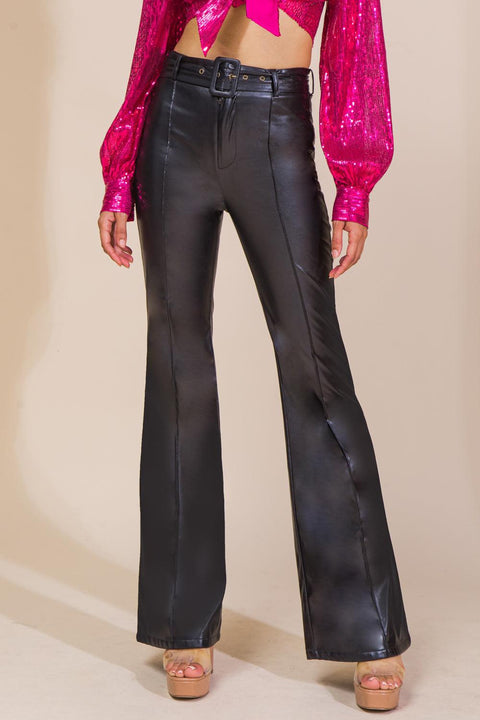HOPE YOU KNOW FAUX LEATHER PANTS
