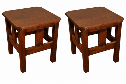 Mission Oak Slat End Table - Walnut (W1)