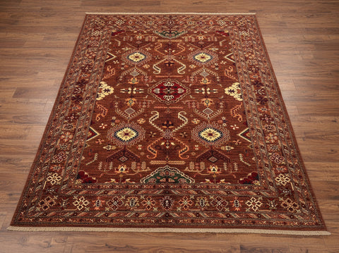 Hand-Knotted Agra Vegetable-Dyed Wool Rug, 8' 2" x 10' 0"