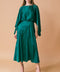 CAUGHT FEELINGS WOVEN MIDI DRESS