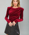 CONTINUE THIS JOURNEY VELVET CROP TOP