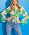 EYES ON PARADISE FLORAL WOVEN TOP