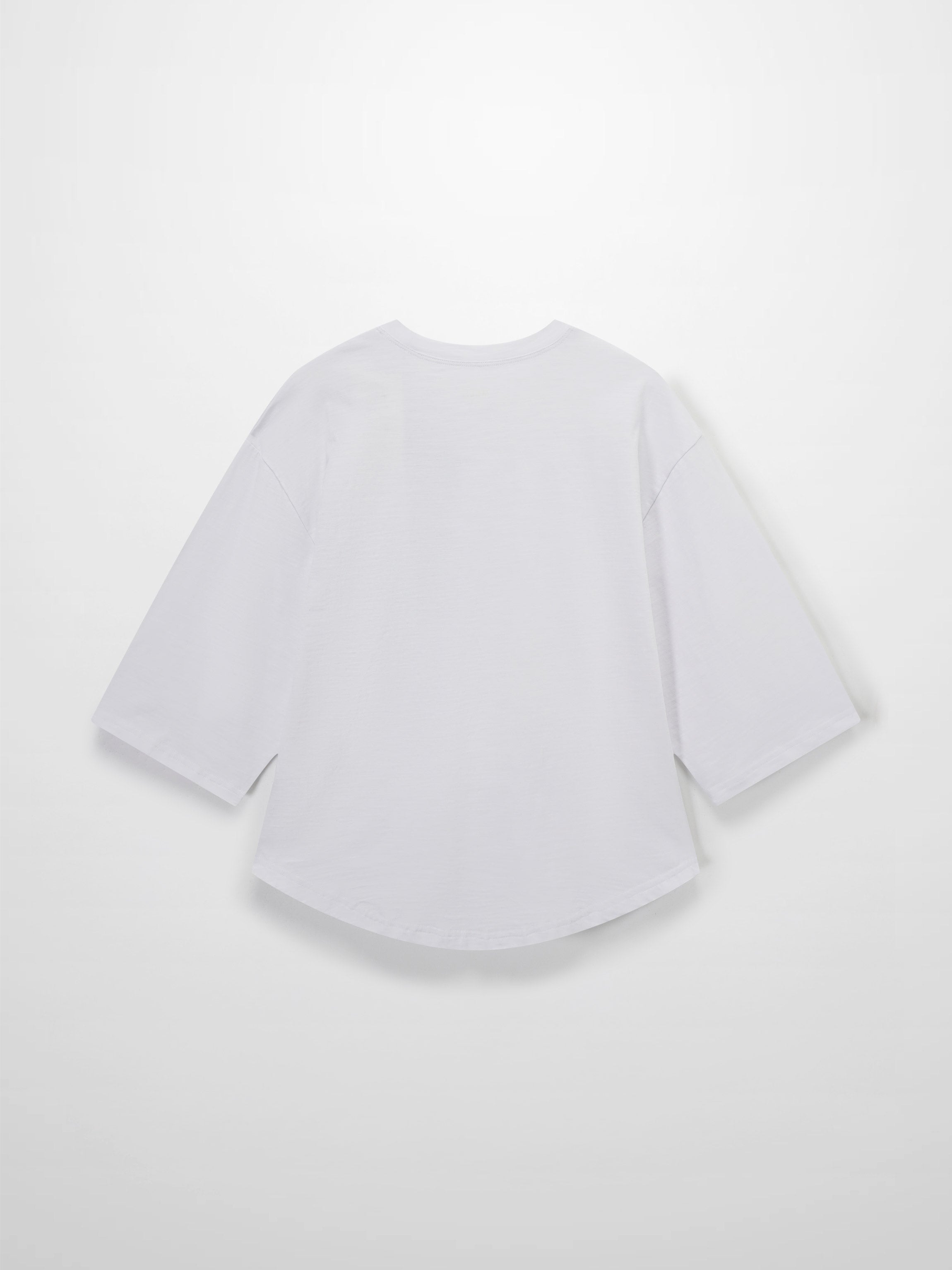 Floral Motif Oversized Tee-Blue-2