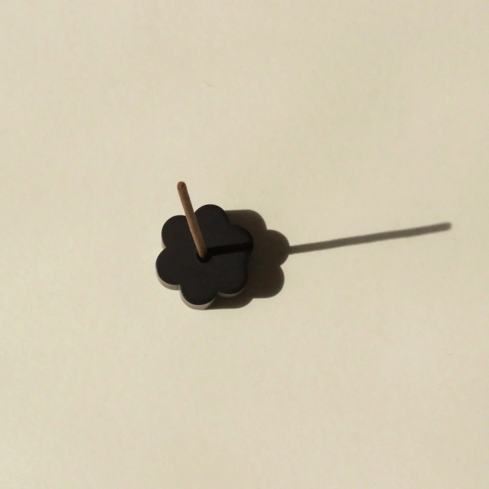 Flower Black Brass Incense Holder