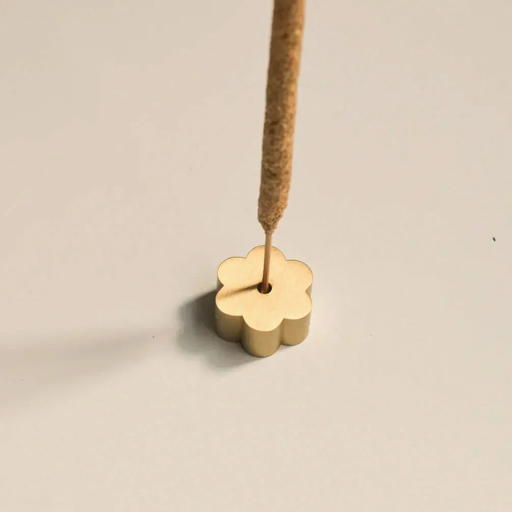 Flower Brass Incense Holder