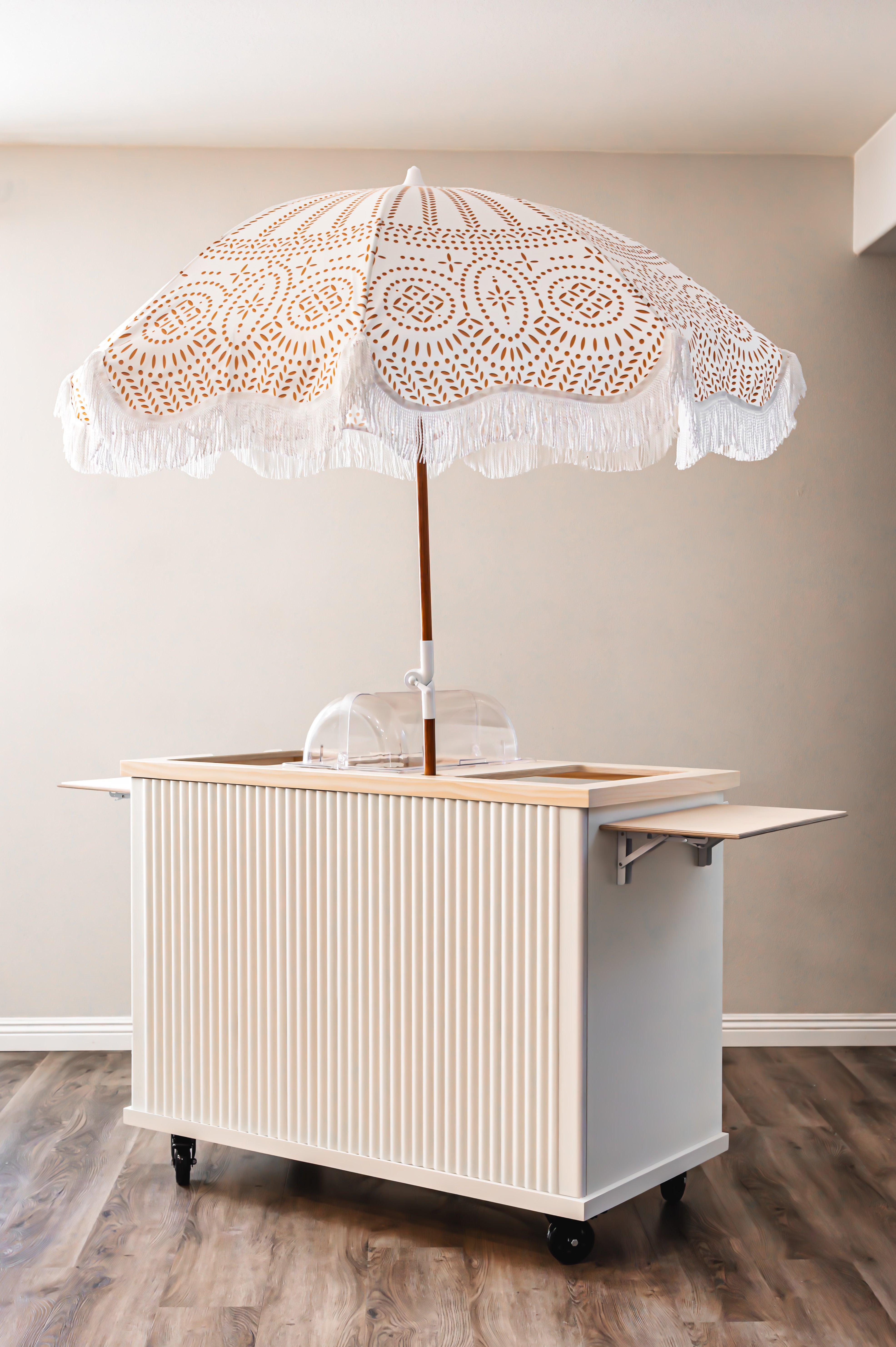 Fluted Mobile Cart