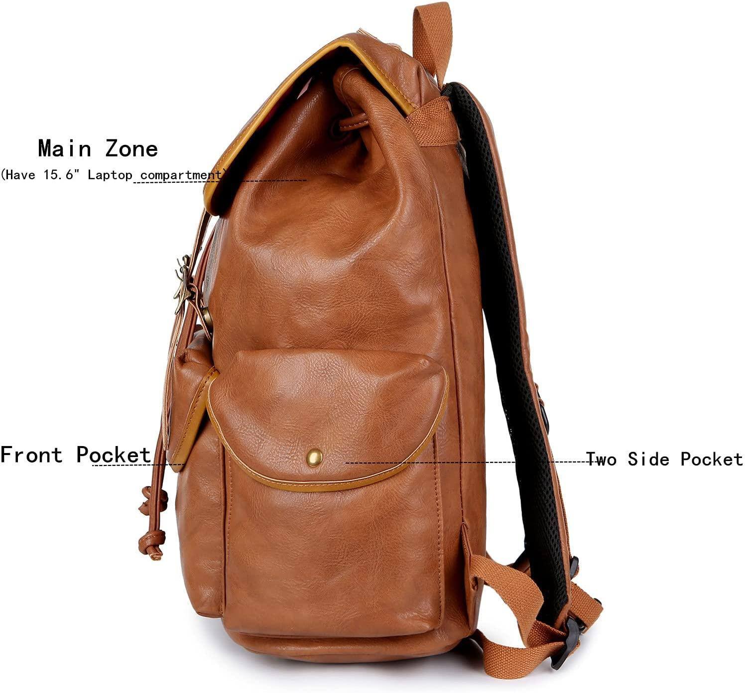 Men's Vegan Leather Backpack – Professional Laptop Carry