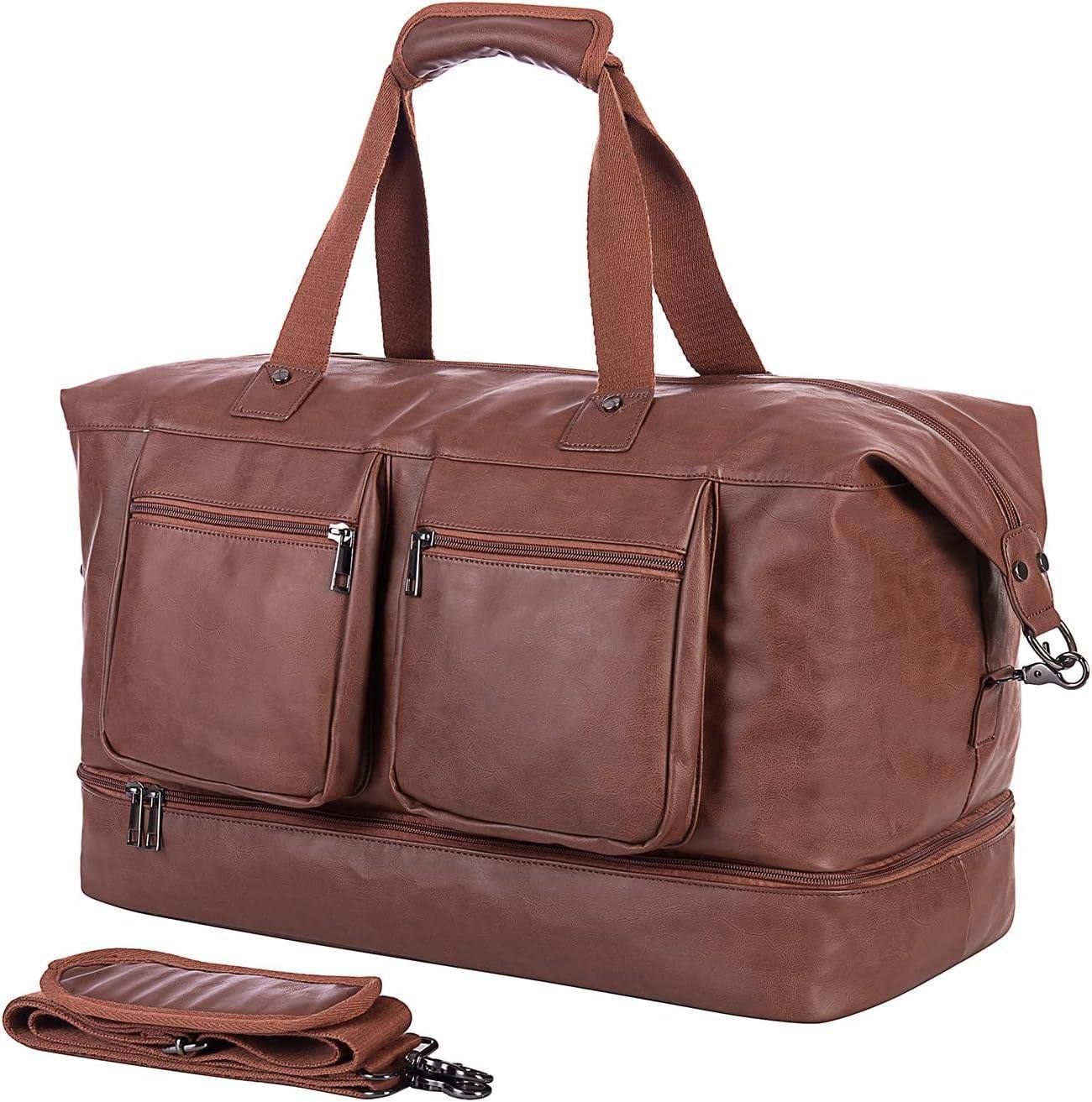 Men's Vegan Leather Travel Bag – Professional Laptop Carry