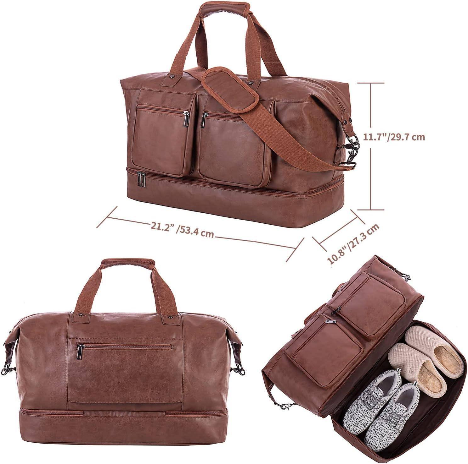 Men's Vegan Leather Travel Bag – Professional Laptop Carry