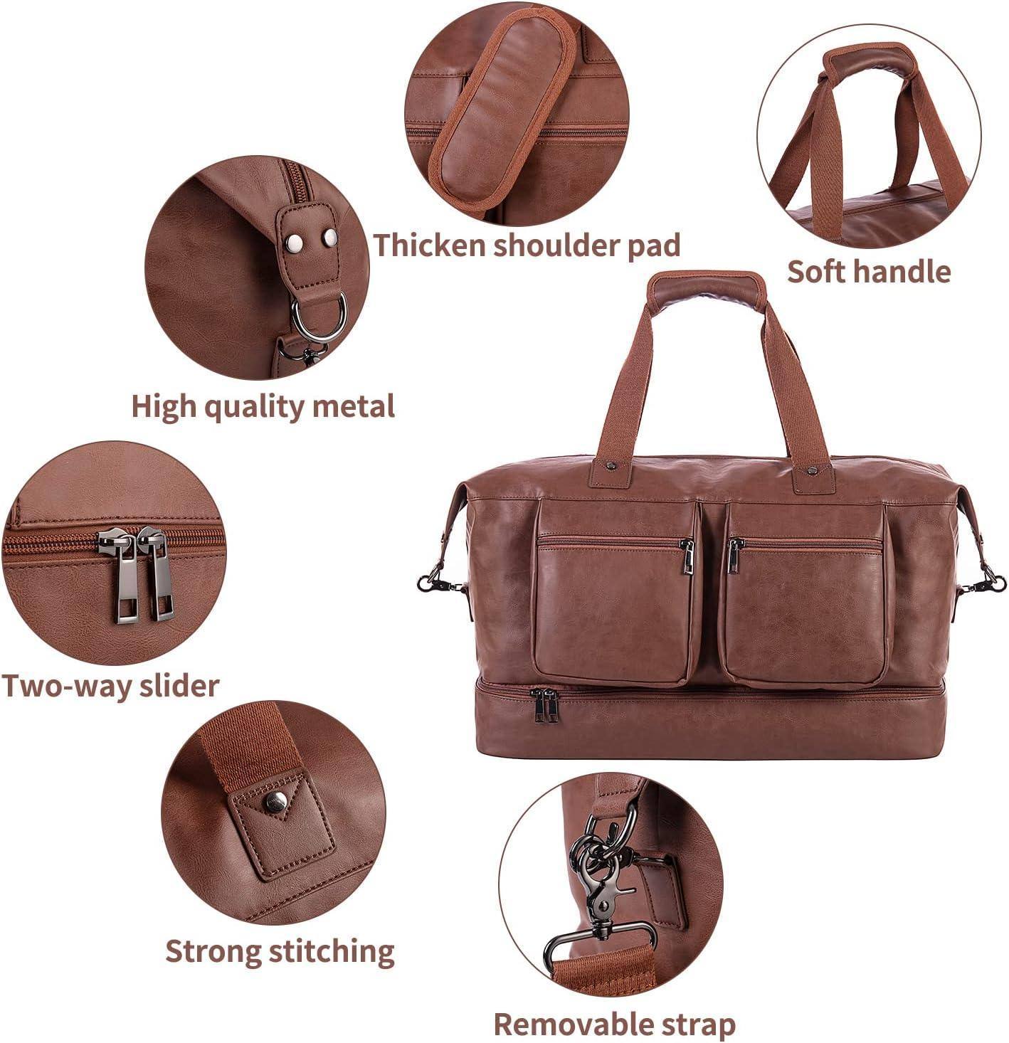 Men's Vegan Leather Travel Bag – Professional Laptop Carry