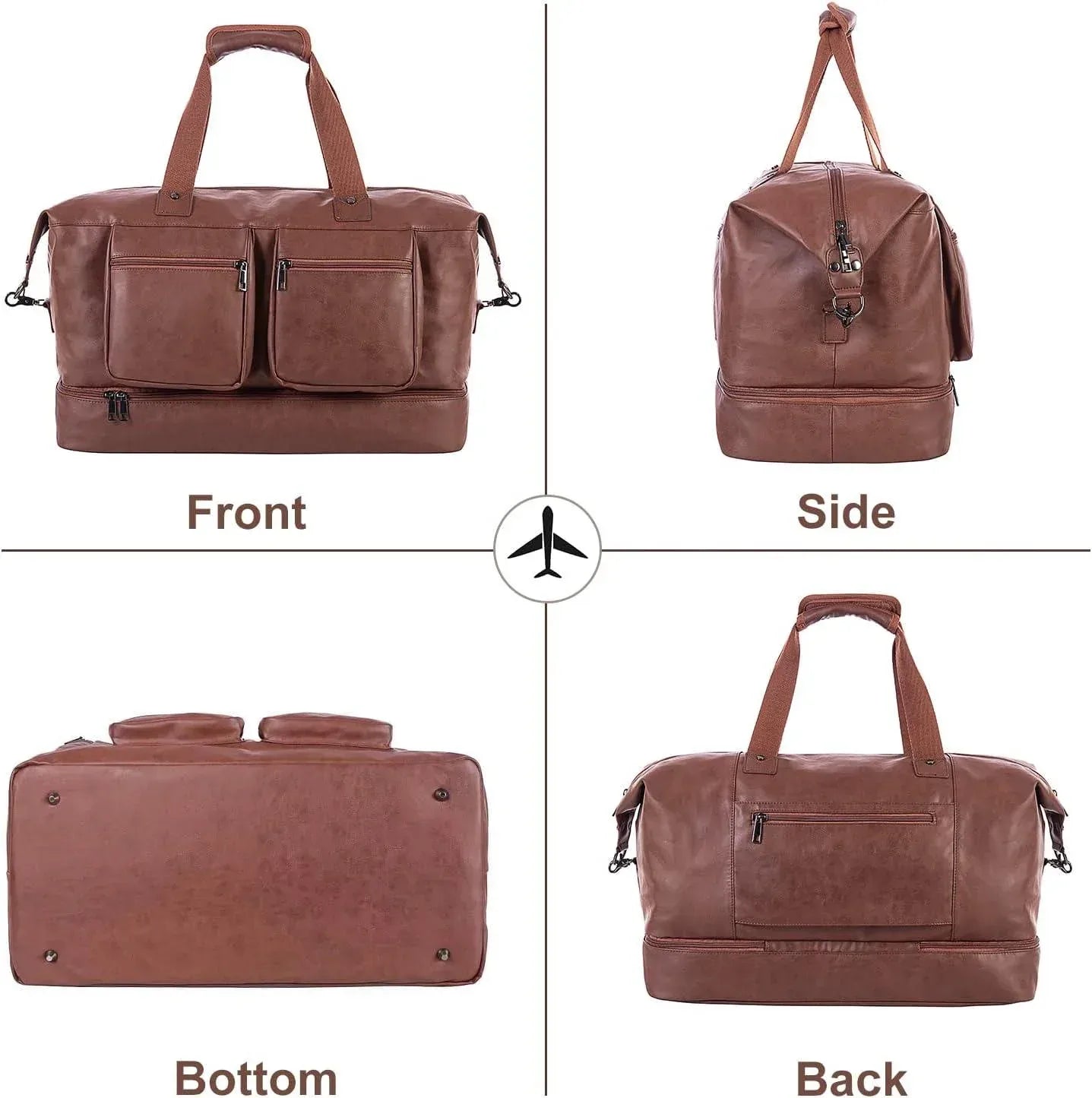 Men's Vegan Leather Travel Bag – Professional Laptop Carry