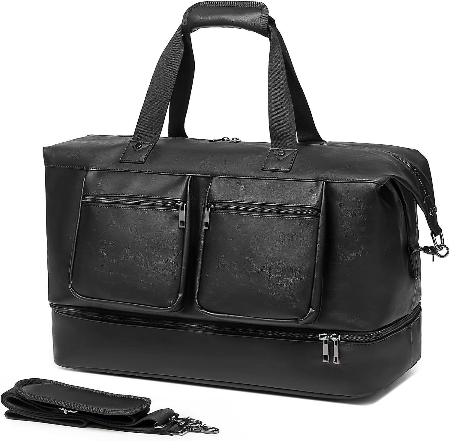 Men's Vegan Leather Travel Bag – Professional Laptop Carry
