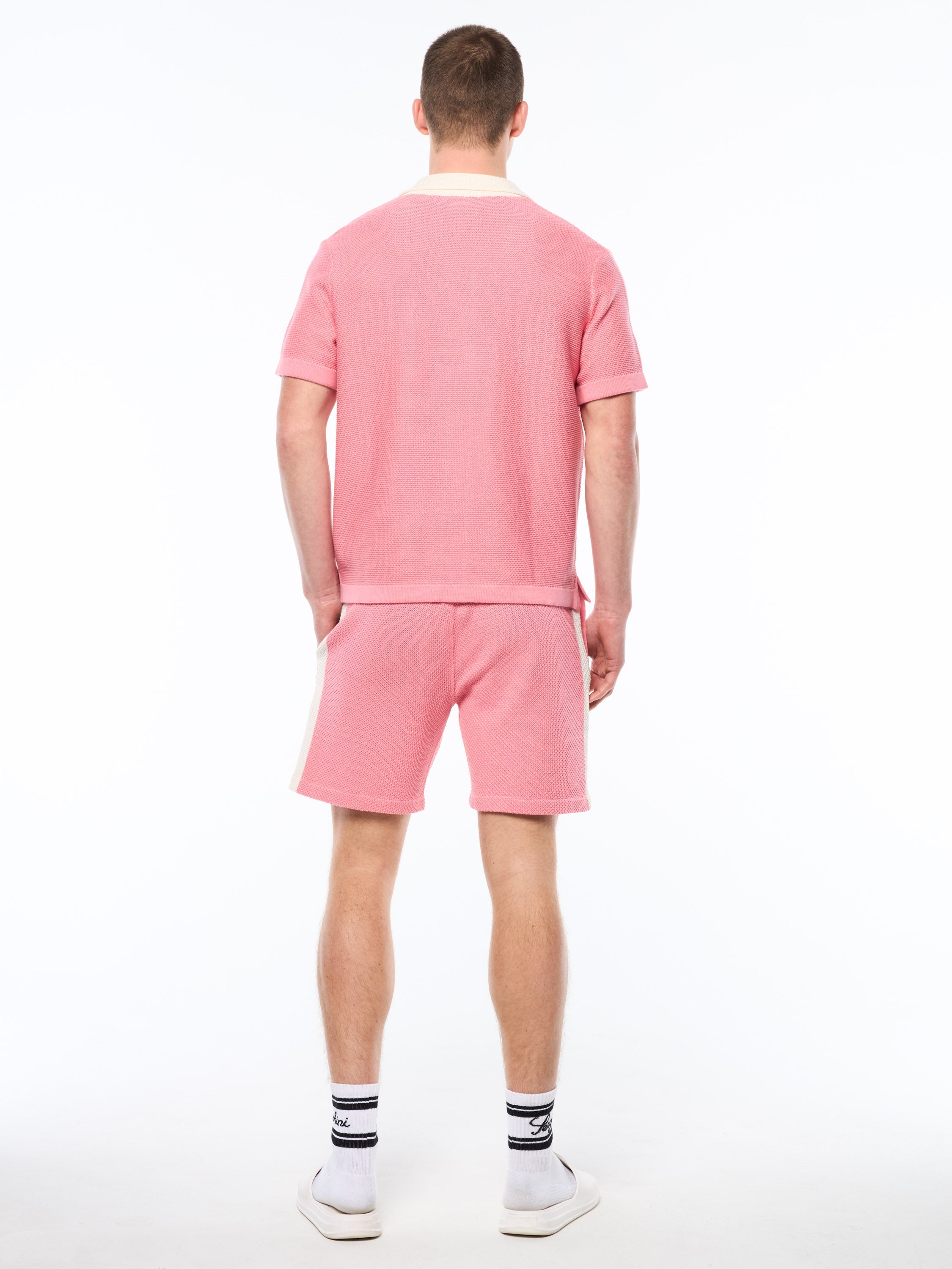 Fratelli Crochet Cabana Polo-Geranium Pink