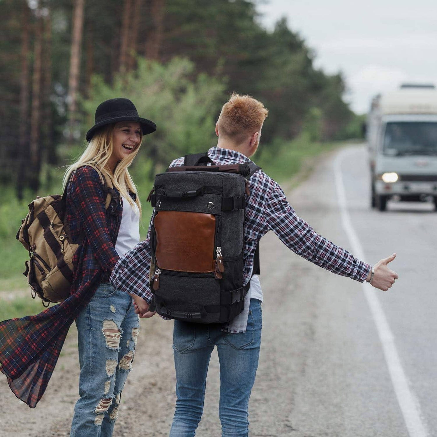 Men's Canvas Backpack – Convertible Work Carry
