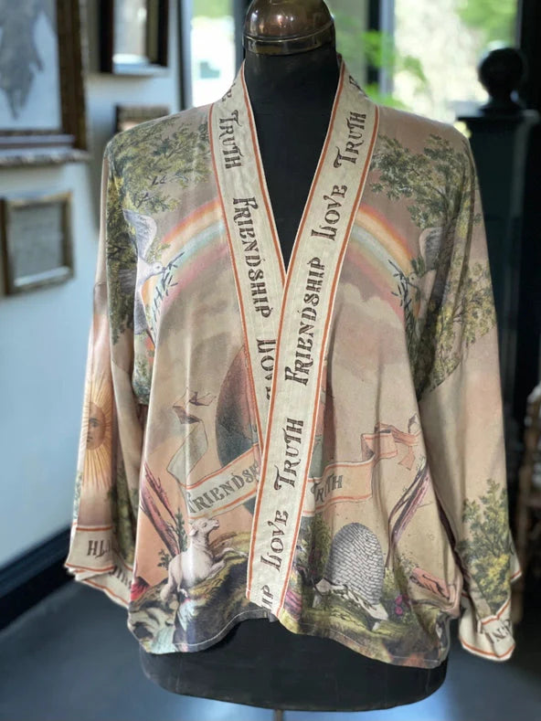 Friendship Love & Truth Vintage Wash Pixie Duster Kimono