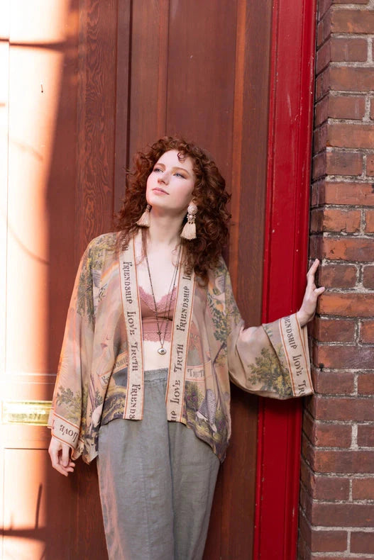 Friendship Love & Truth Vintage Wash Pixie Duster Kimono