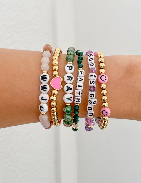 God is Good Letter Bracelet