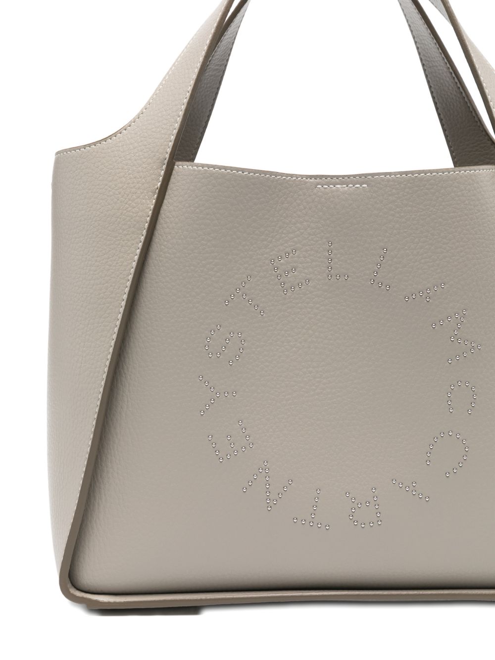 Grey Grained Tote Bag with Detachable Strap for Everyday Use