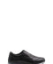 Black Leather Contrast-Sole Sneakers for Men | Wessi