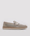 Beige Perforated Leather Casual Loafers for Men | Wessi