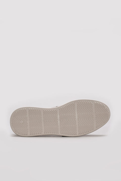 Beige Perforated Leather Casual Loafers for Men | Wessi