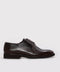 Dark Brown Leather Panelled Derby Shoes for Men | Wessi