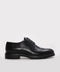 Black Textured Leather Perforated-Toe Dress Shoes for Men | Wessi