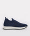 Blue Textured Leather Slip-On Sneakers for Men | Wessi