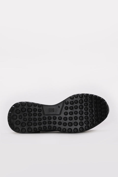 Blue Textured Leather Slip-On Sneakers for Men | Wessi