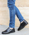 Men's Black Orthopedic Leather Loafers - Wessi