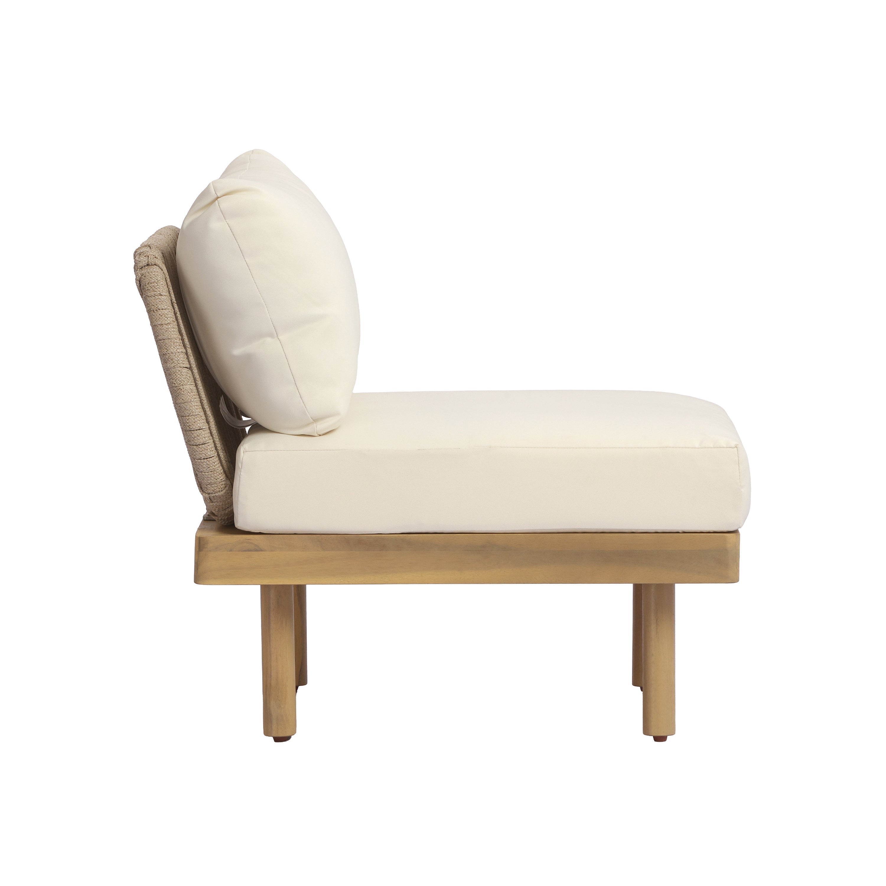 Harbor Luxe 7-Piece Acacia Wood Outdoor Sectional Sofa Set