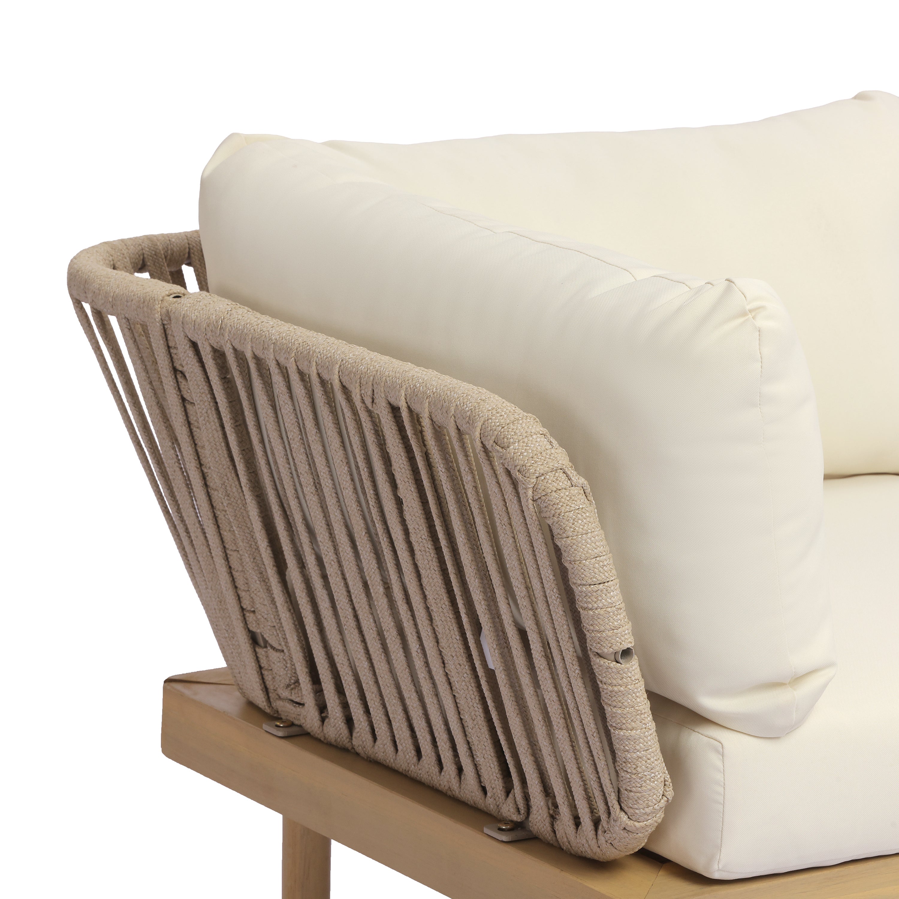 Harbor Luxe 7-Piece Acacia Wood Outdoor Sectional Sofa Set