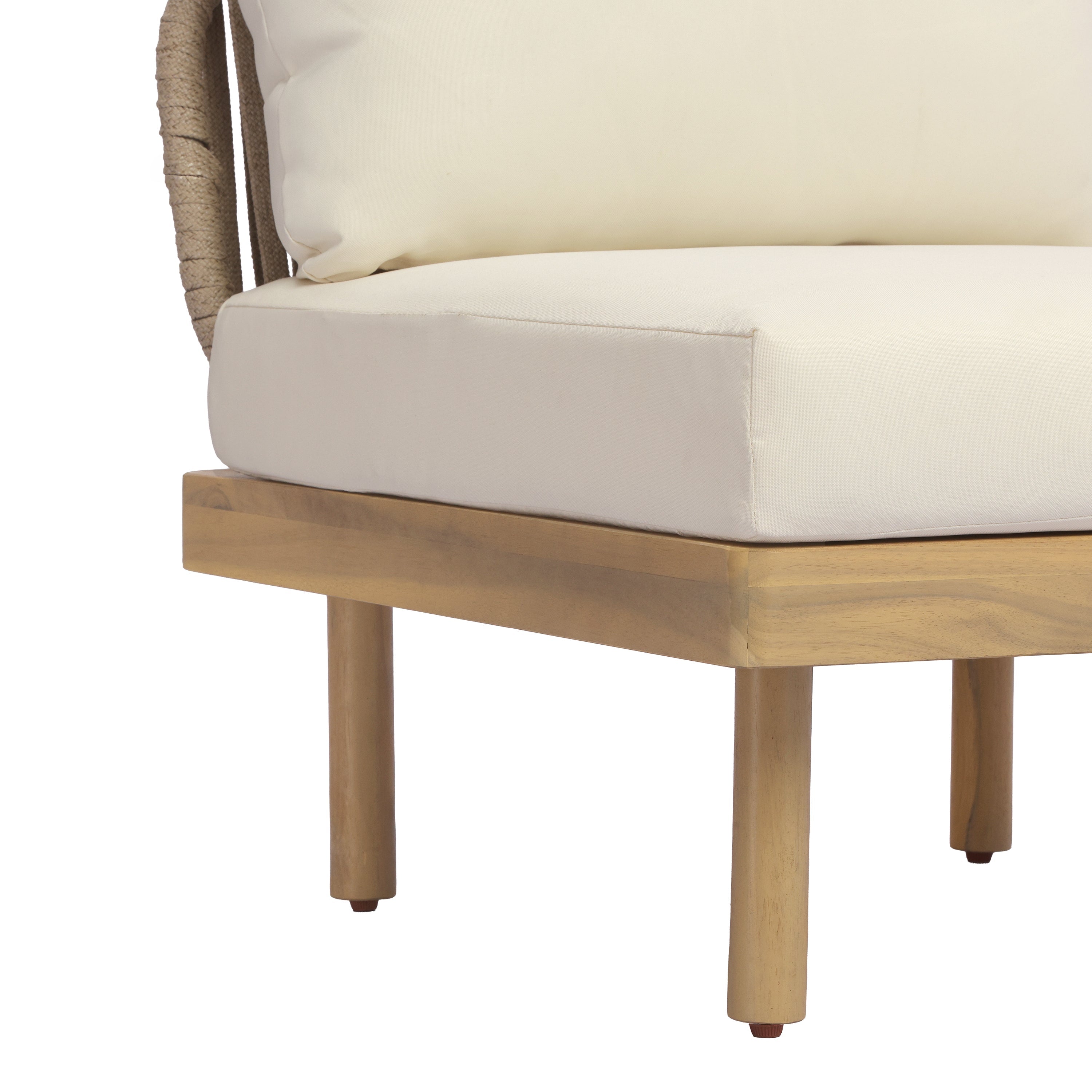 Harbor Luxe 7-Piece Acacia Wood Outdoor Sectional Sofa Set