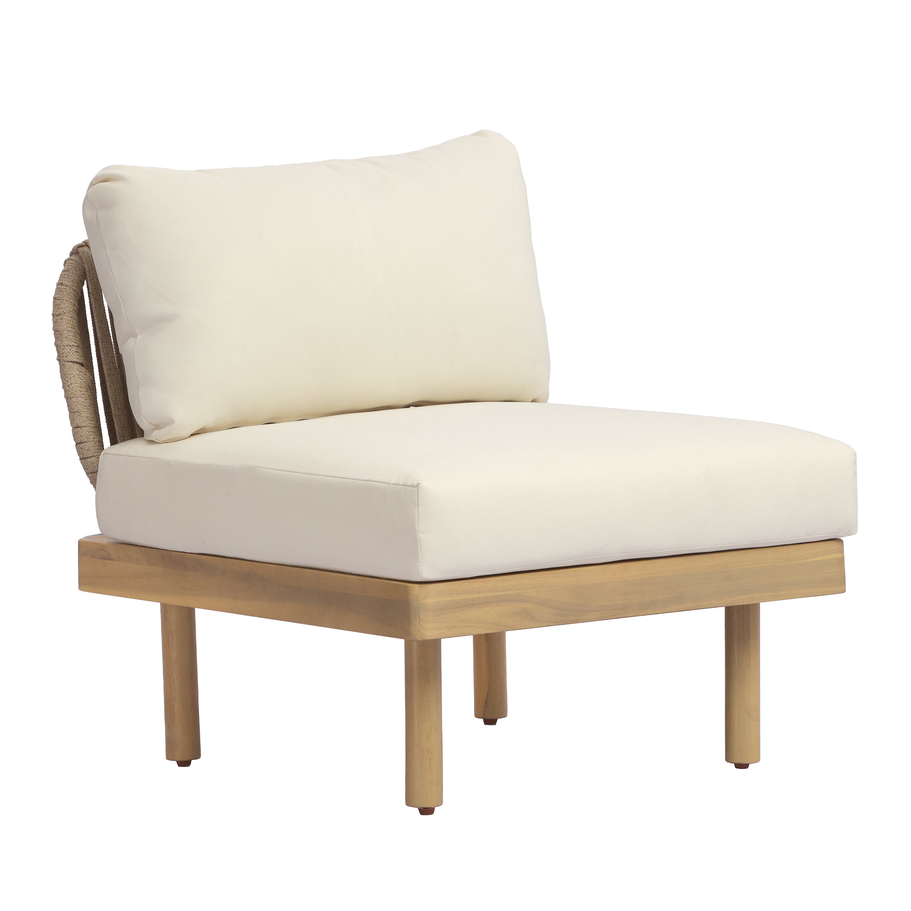 Harbor Luxe 7-Piece Acacia Wood Outdoor Sectional Sofa Set