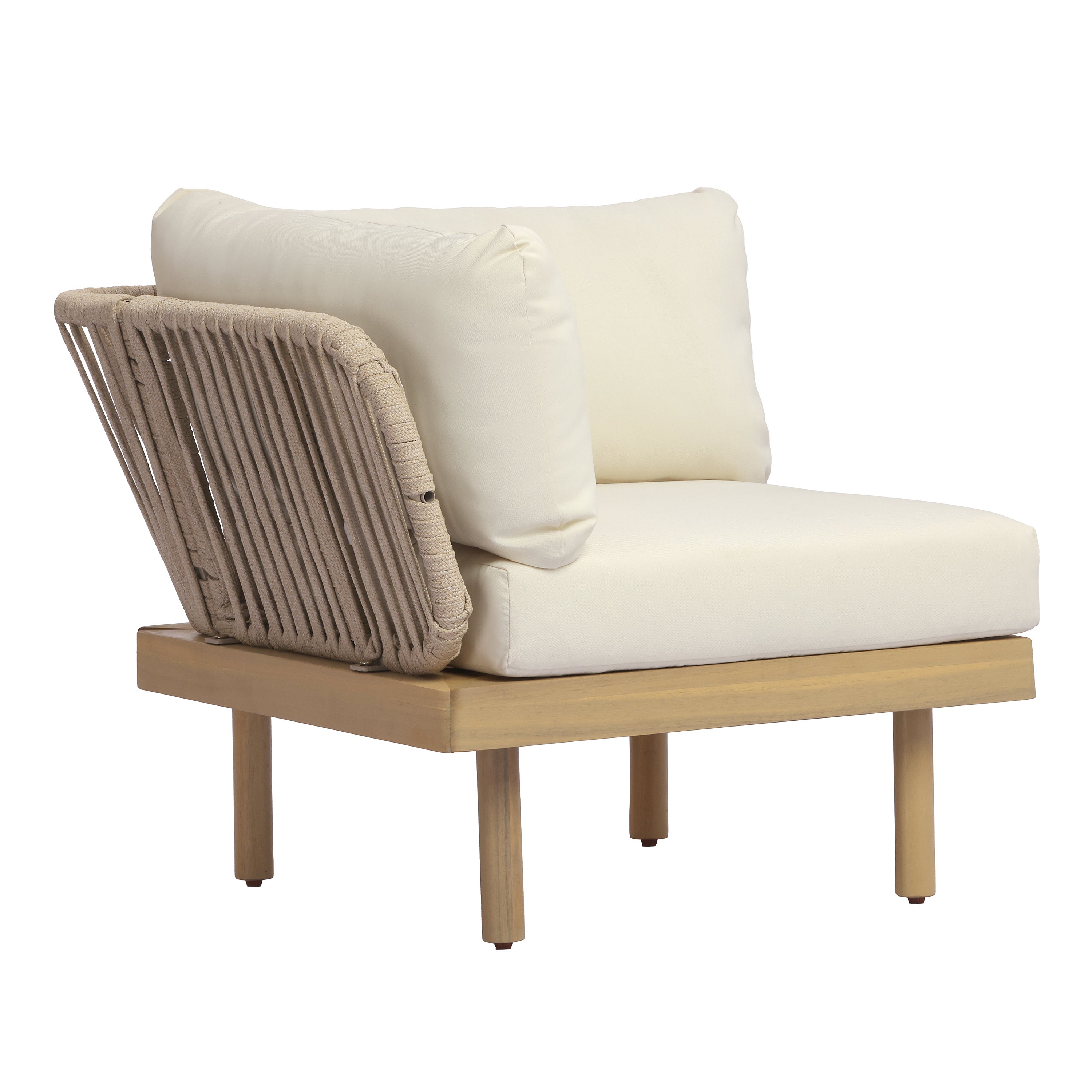 Harbor Luxe 7-Piece Acacia Wood Outdoor Sectional Sofa Set