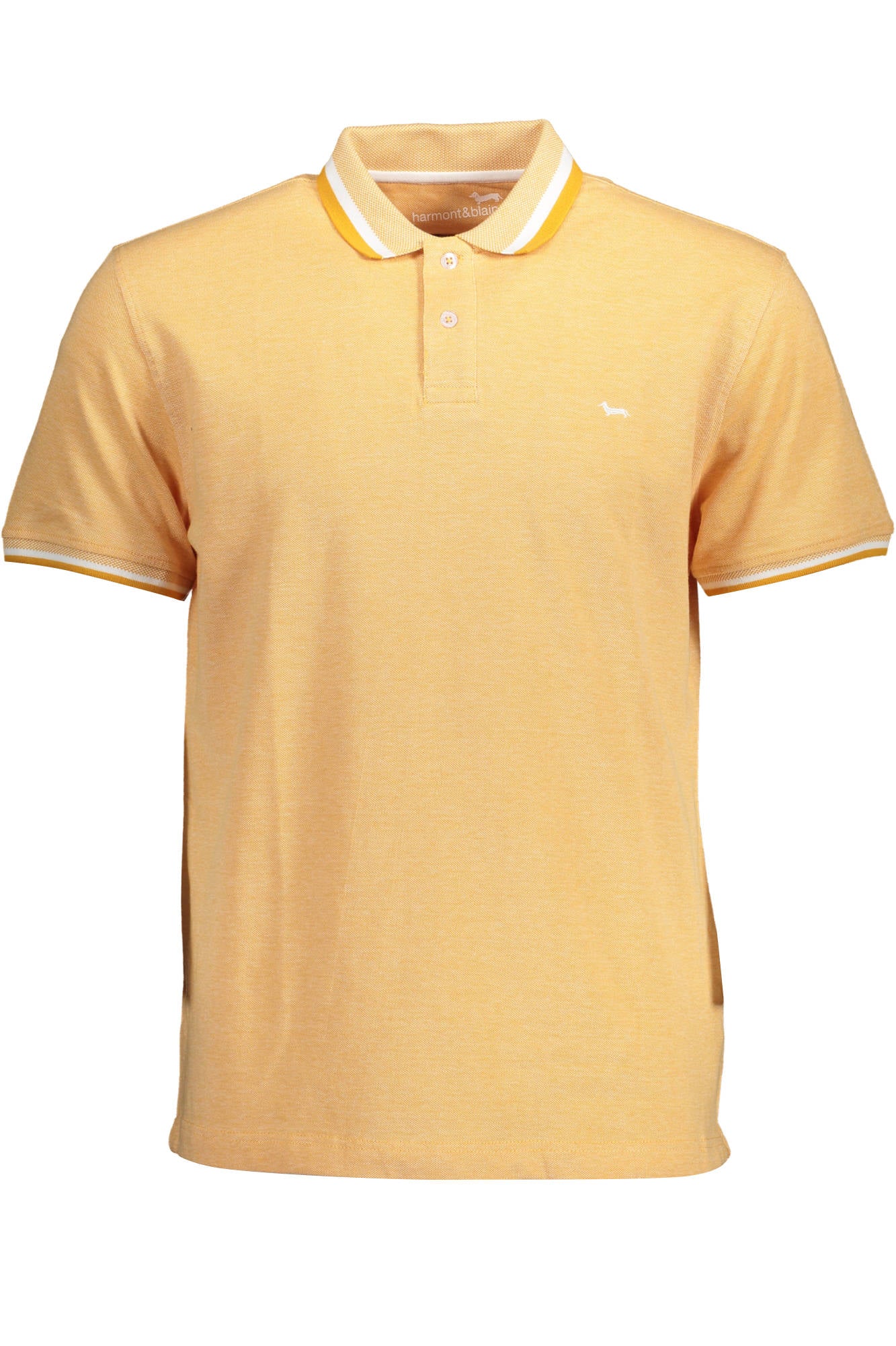Harmont & Blaine Men's Orange Short Sleeve Polo