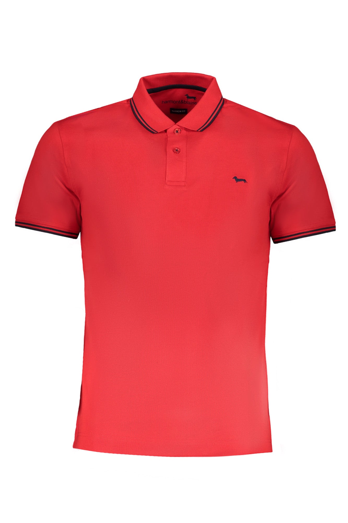 Harmont & Blaine Men's Red Short Sleeve Polo Shirt