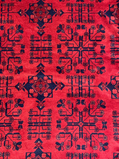 Terkaman Tribal Afghan Oriental Rug, size 8' 5"x 11' 7" (C)