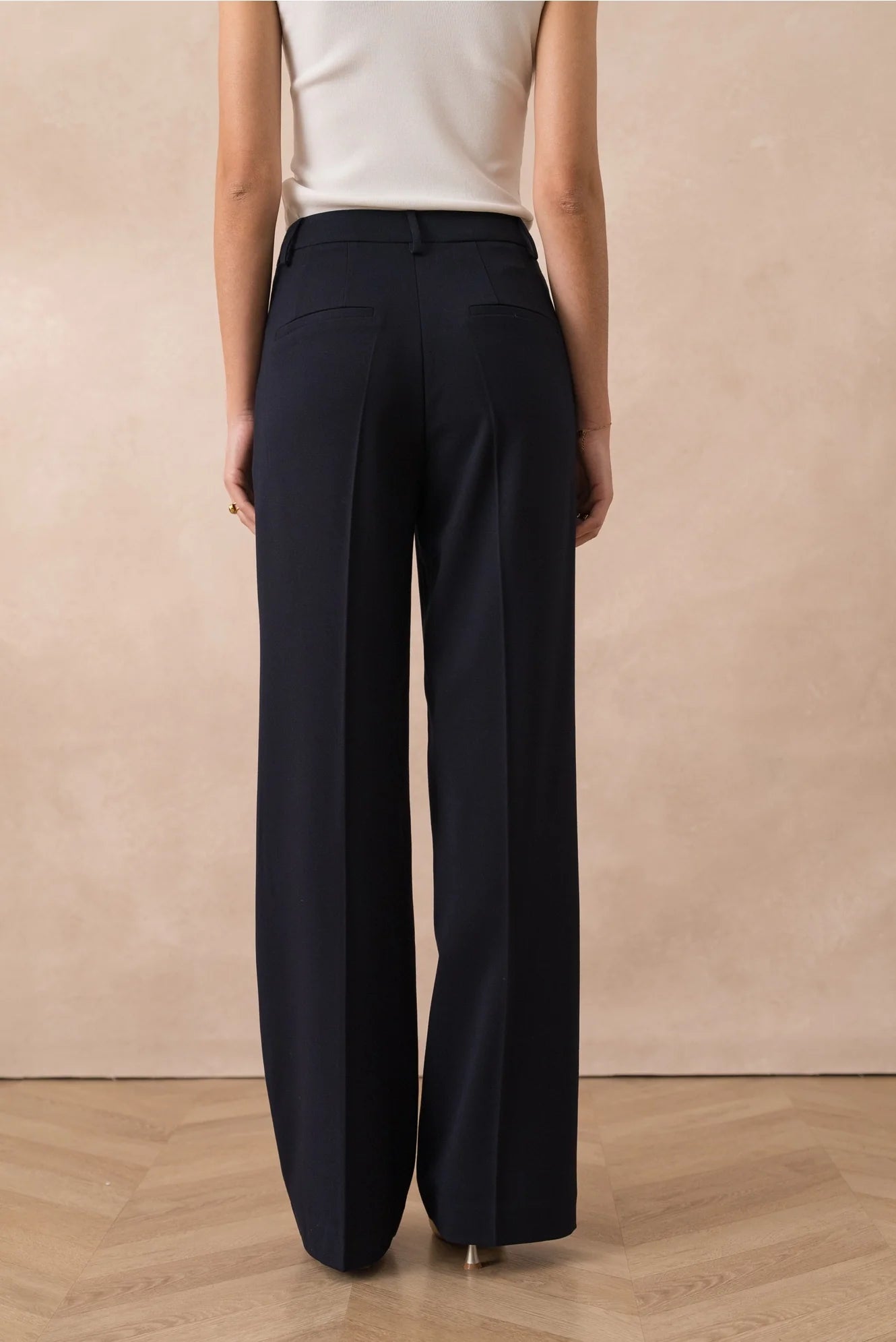 [Heather] Wide-Leg Tailored Trousers