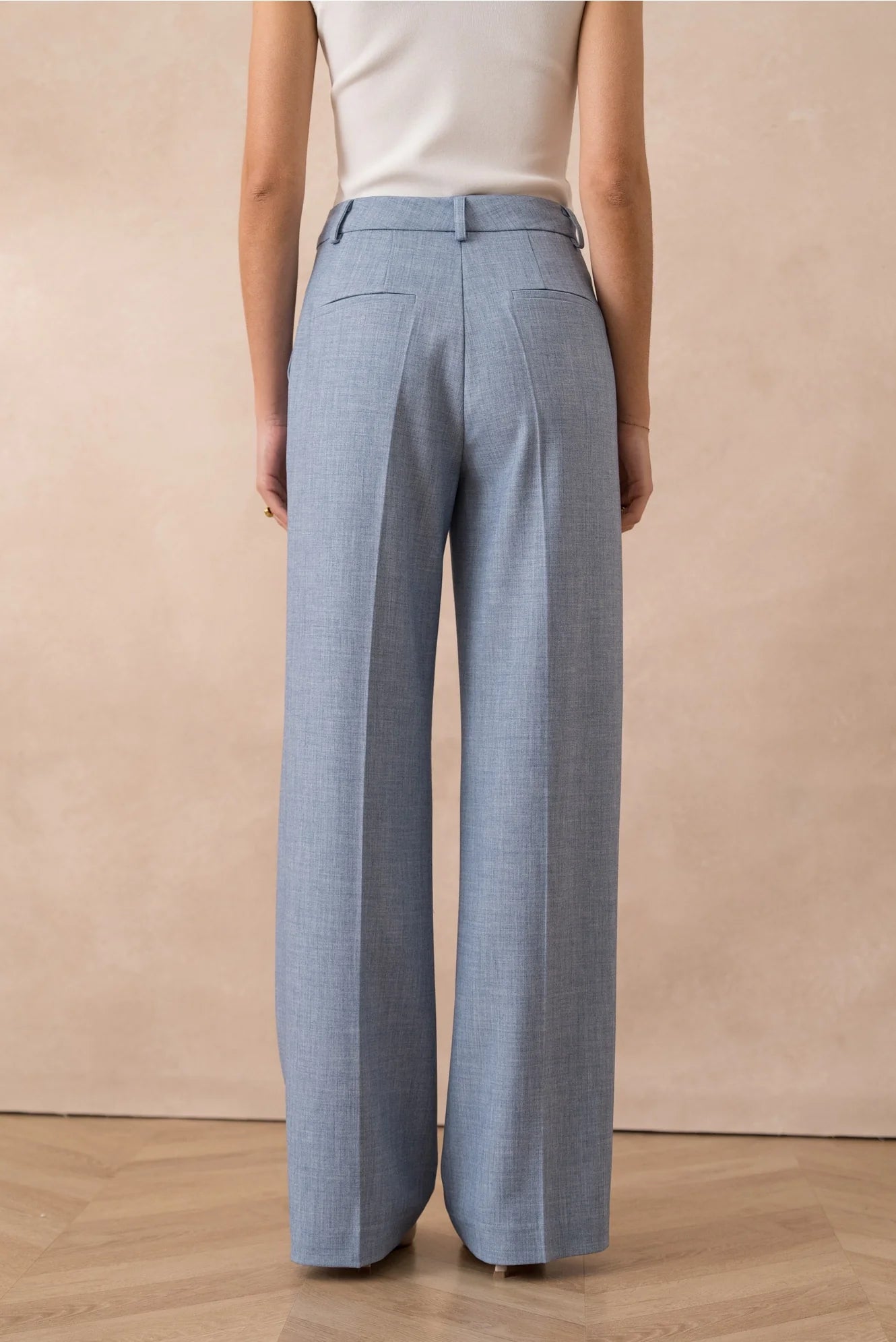 [Heather] Wide-Leg Tailored Trousers