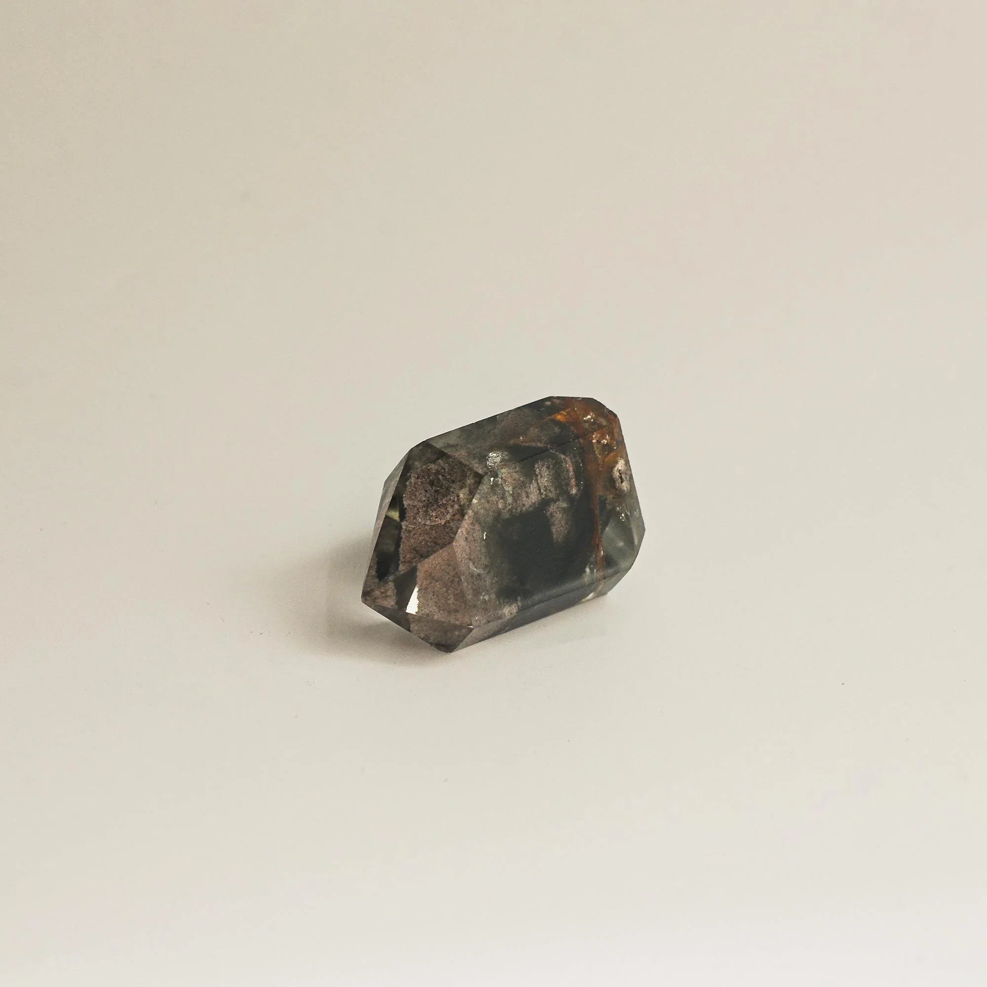 Hematite Phantom Quartz Crystal Tower | Short