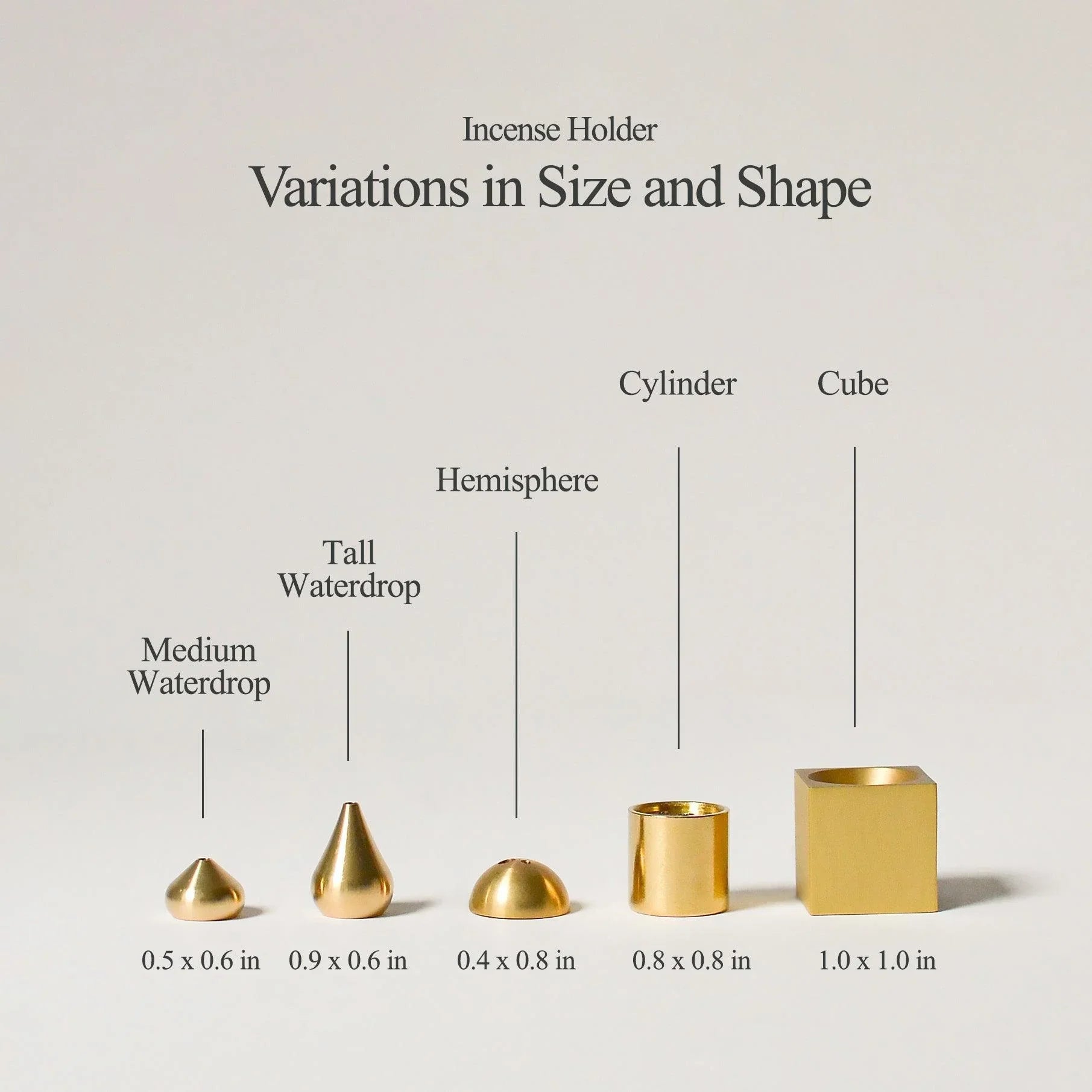Hemisphere Brass Incense Holder
