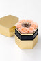 One in a Million™ Mirror Gold Hexagon Box | Peach & Gold Roses