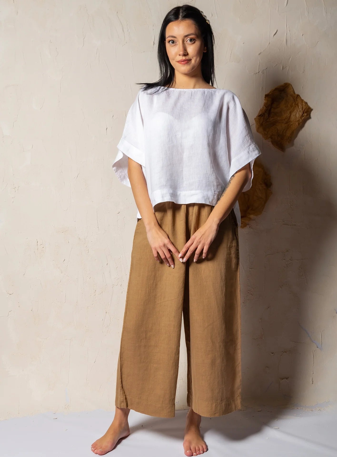 High Waisted Linen Pants