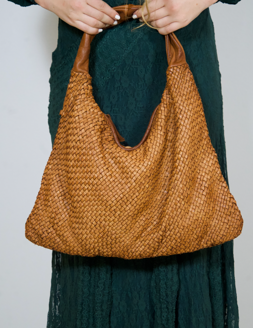 Intrecciato (Braided) Shoulder Cognac