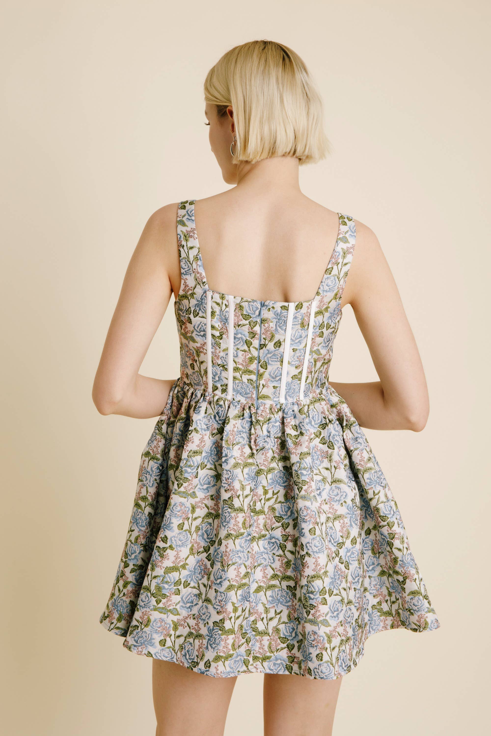 Jaquard Corset Mini Dress
